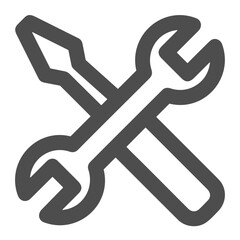 Screwdriver repair icon symbol vector image. Illustration of the fix toolkit repair equipment design image