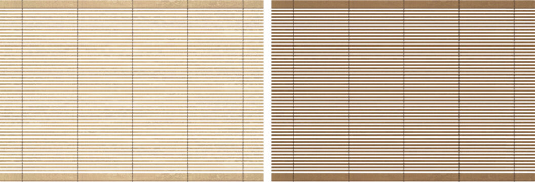 すだれ水彩画2種