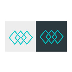 vector logo squares connecting to each other