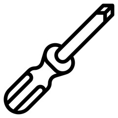 Screwdriver repair icon symbol vector image. Illustration of the fix toolkit repair equipment design image