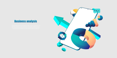 Business analysis online application on mobile
