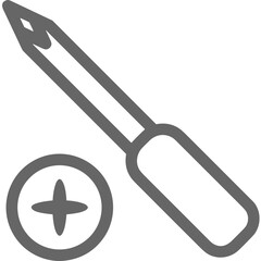 Screwdriver repair icon symbol vector image. Illustration of the fix toolkit repair equipment design image