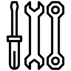 Screwdriver repair icon symbol vector image. Illustration of the fix toolkit repair equipment design image