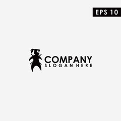 Black Ninja Head Logo Design Vector Template. Modern Design. Vector Illustration