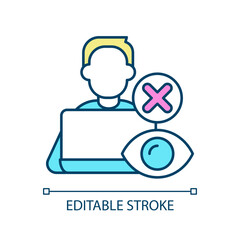 Supervision trouble RGB color icon. Managing team. Self motivated employee. Work performance. Independent worker. Isolated vector illustration. Simple filled line drawing. Editable stroke