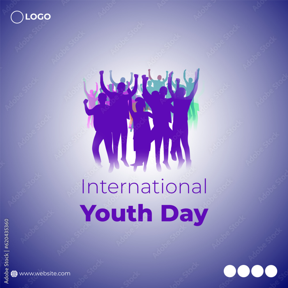 Wall mural Vector illustration for International Youth Day