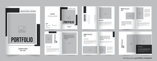 Architecture and interior portfolio or  Fashion photography portfolio layout