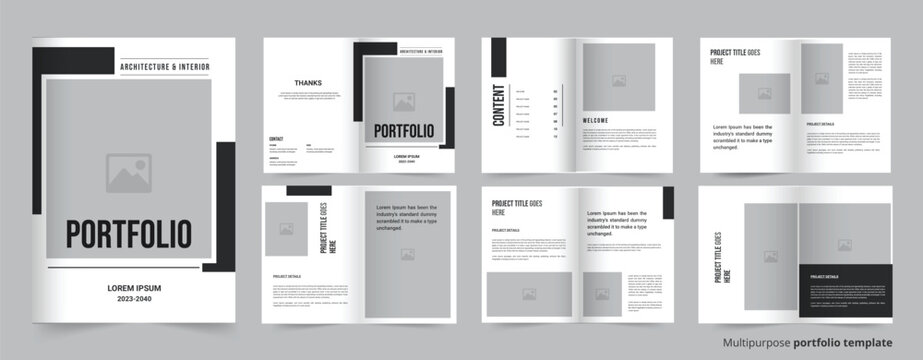 Architecture and interior portfolio or  Fashion photography portfolio layout