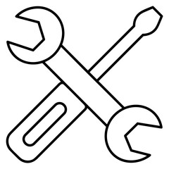 Screwdriver repair icon symbol vector image. Illustration of the fix toolkit repair equipment design image