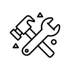 Screwdriver repair icon symbol vector image. Illustration of the fix toolkit repair equipment design image