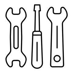 Screwdriver repair icon symbol vector image. Illustration of the fix toolkit repair equipment design image