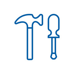 Screwdriver repair icon symbol vector image. Illustration of the fix toolkit repair equipment design image