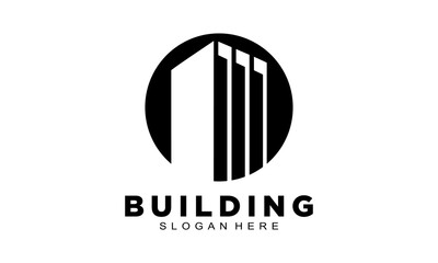 Elegant building illustration vector logo