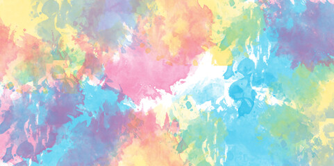 Abstract colorful watercolor background. Colorful watercolor for paper textured, wallpaper, grunge design, vintage card, templates and many more.