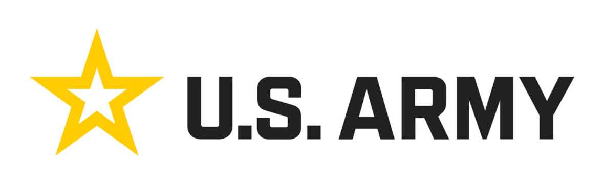 U.S. army emblem, isolated on white