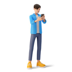 male cartoon character 3d illustration