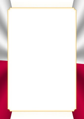 Vertical  frame and border with Greenland flag