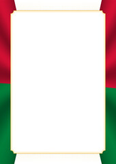 Vertical  frame and border with Maldives flag