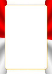 Naklejka premium Vertical frame and border with Indonesia flag