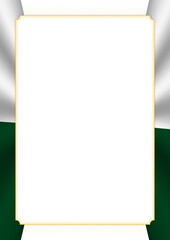 Vertical  frame and border with Pakistan flag