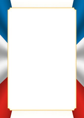Vertical  frame and border with Crimea flag