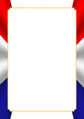 Vertical  frame and border with Croatia flag