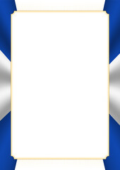 Vertical  frame and border with El Salvador flag