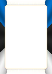 Vertical  frame and border with Estonia flag