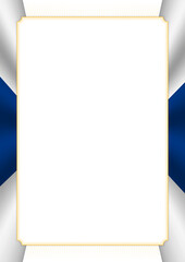 Vertical  frame and border with Finland flag