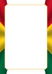 Vertical  frame and border with Ghana flag