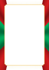 Fototapeta premium Vertical frame and border with Mauritania flag