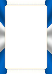 Vertical  frame and border with Nicaragua flag