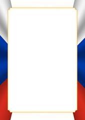 Vertical  frame and border with Russia flag