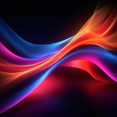 Visualization of sound waves. Abstract futuristic background with colorful glowing neon moving high speed wave lines and bokeh lights. Data transfer concept. Fantastic wallpaper. Generative AI