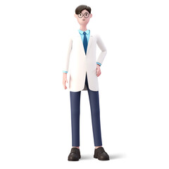 3d cartoon doctor character