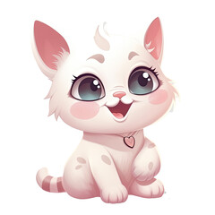 cute cat with big eyes AI generative