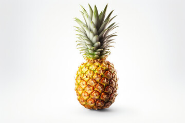 Pineapple isolated on white background. (ai generated)