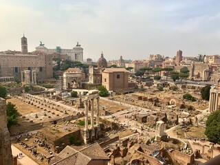 drone photo Roman Forum Rome Italy europe