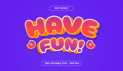 Kids Text, elegant style editable 3d text effect