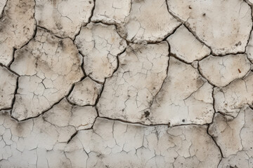 Fototapeta premium Intricate patterns and textures of a cracked concrete surface, showcasing the beauty and character of weathered urban landscapes. Generative AI.