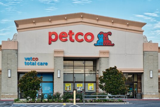 Petco Animal Supplies store in Houston, TX. One of the largest pet supply stores in the US, founded in 1965.
