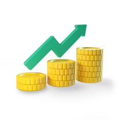 3d investment icon design isolated