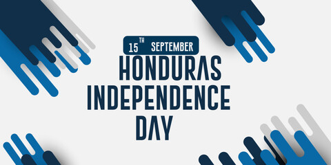 Obraz premium Honduras Independence Day is September 15th. Honduras flag pattern poster design vector illustration.