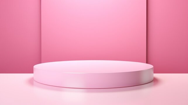 Premium podium in modern and the minimal pastel colors background, 3D rendering for product presentation , Generative AI.