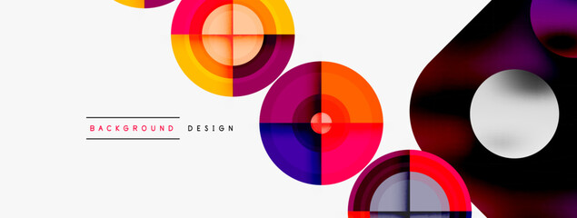 Obraz premium Creative circle geometric abstract background
