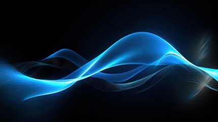 Visualization of sound waves. Abstract futuristic background with colorful glowing neon moving high speed wave lines and bokeh lights. Data transfer concept. Fantastic wallpaper. Generative AI