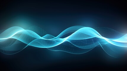 Visualization of sound waves. Abstract futuristic background with colorful glowing neon moving high speed wave lines and bokeh lights. Data transfer concept. Fantastic wallpaper. Generative AI