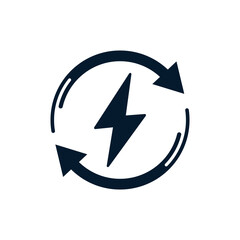 Fast charging concept. Vector icon isolated on white background.