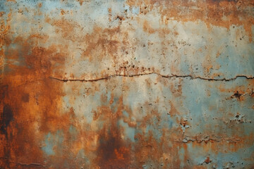 Fototapeta na wymiar Close-up of rusted or corroded metal surfaces with a gritty texture, creating a grunge aesthetic. Generative AI.