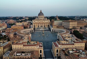Fototapeta na wymiar drone photo vatican city, Città del Vaticano italy europe